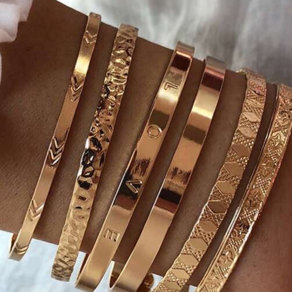 New 6 piece cuff bracelet set